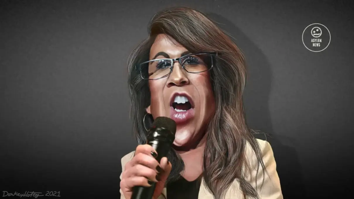 Caricature of lauren boebert