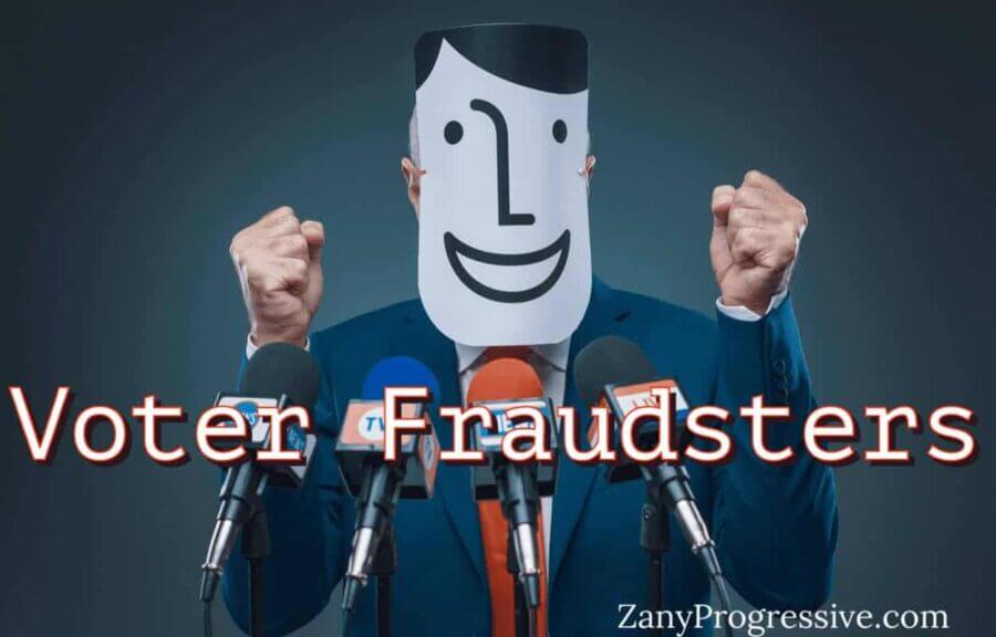 A slimy politician speaking at a podium