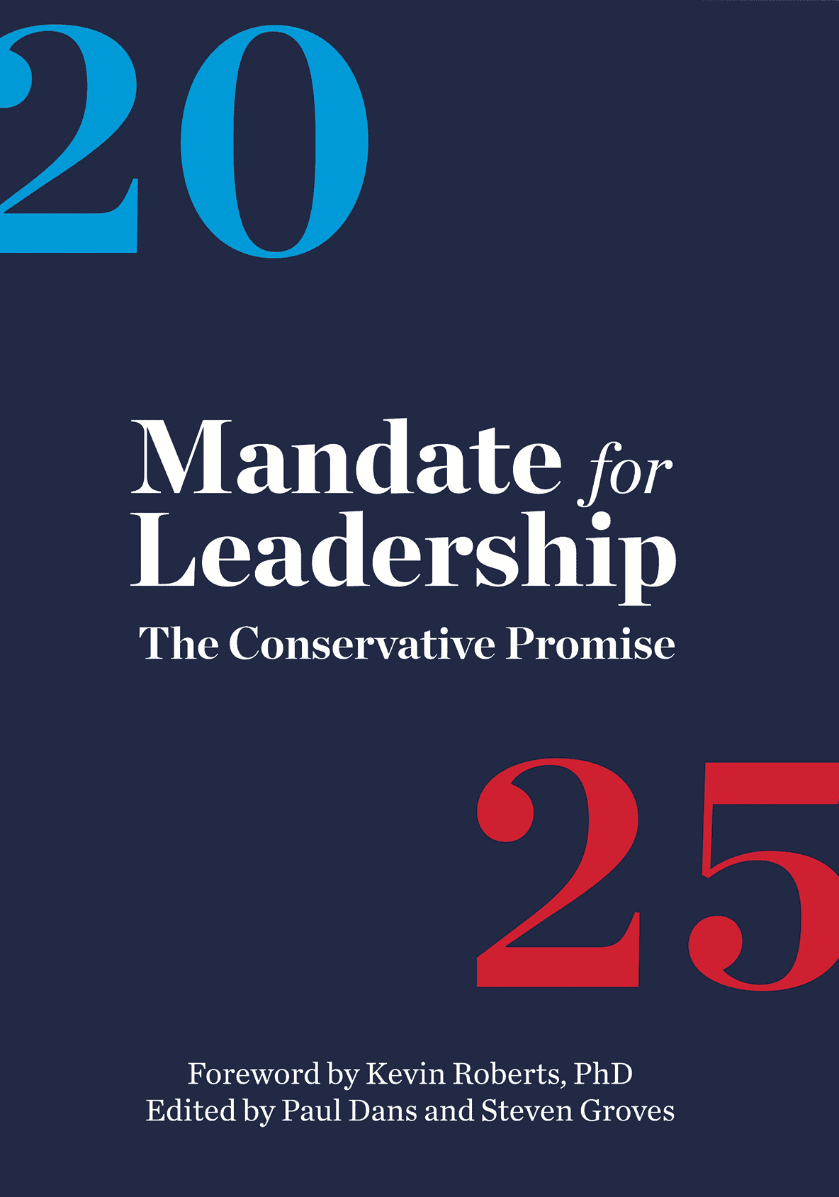 Project 2025 by the heritage foundation official book cover for purchase on the website.