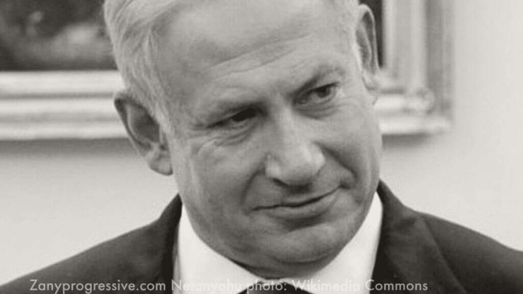 Benjamin Netanyahu in black and white