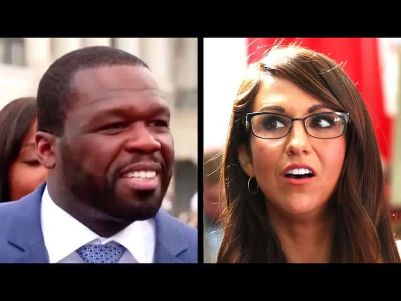 Rapper 50 cent and lauren boebert