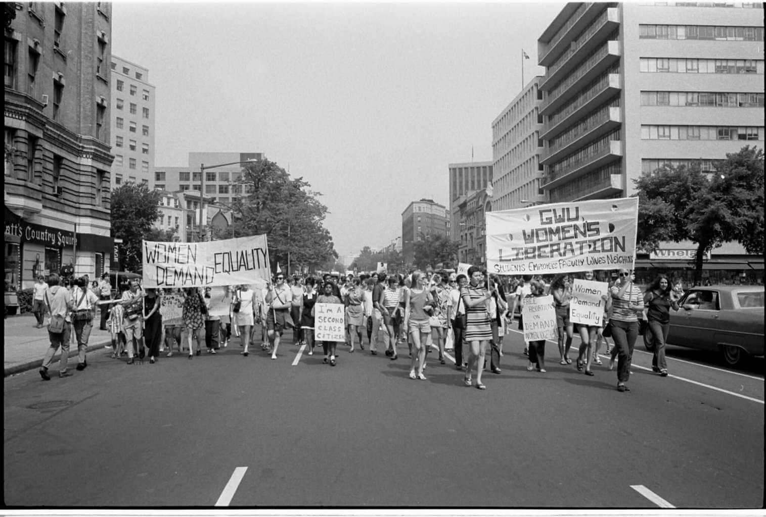 American womanhood: women’s rights protest in 1970