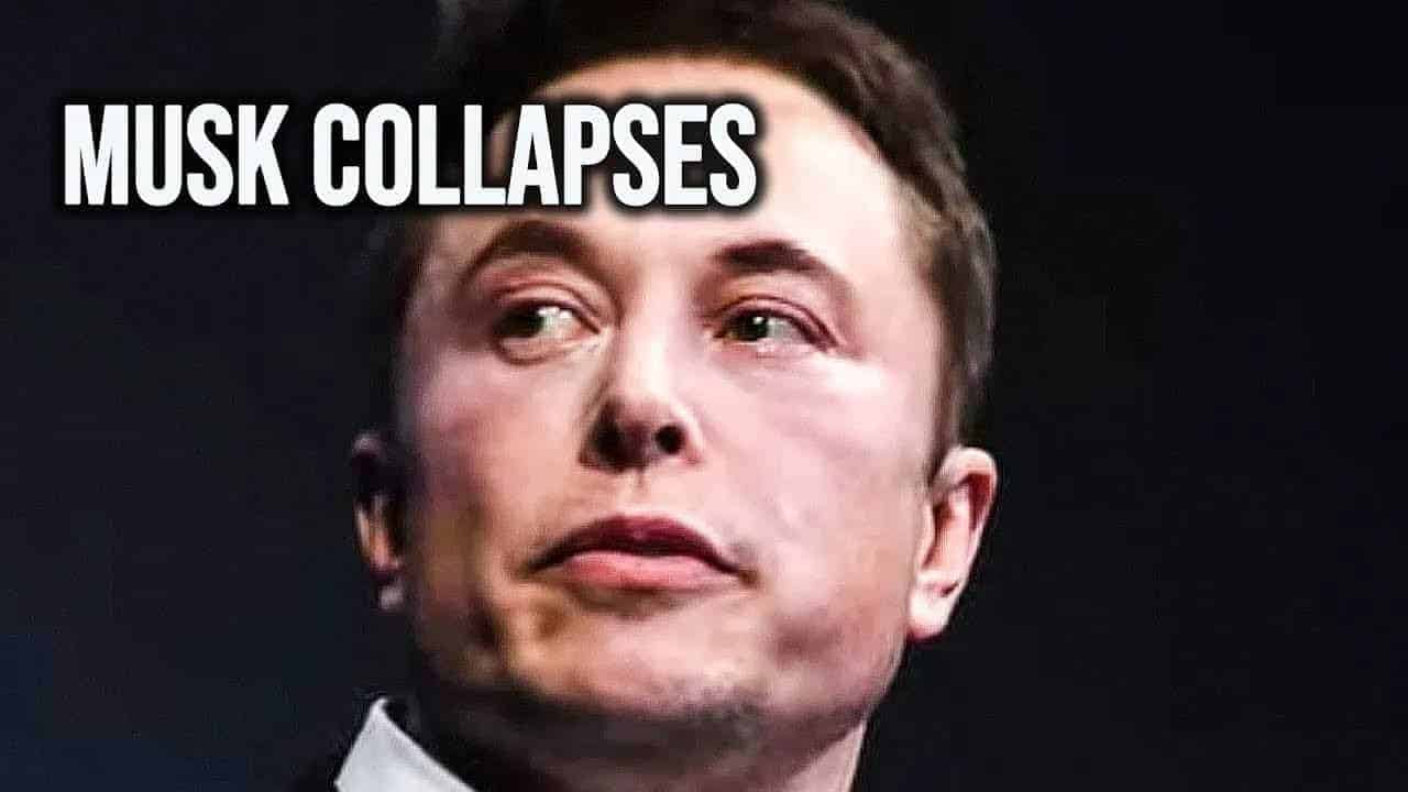 Elon musk on a black background