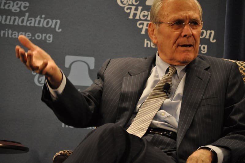 Heritage Foundation’s ‘Project 2025’ Is Just The Latest Action Plan From A Group With An Over 50-Year History Of Steering Gop Lawmaking Rumsfeld at heritage foundation event