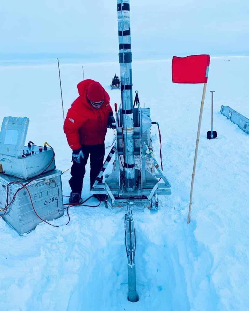 Glacial ice scientists
