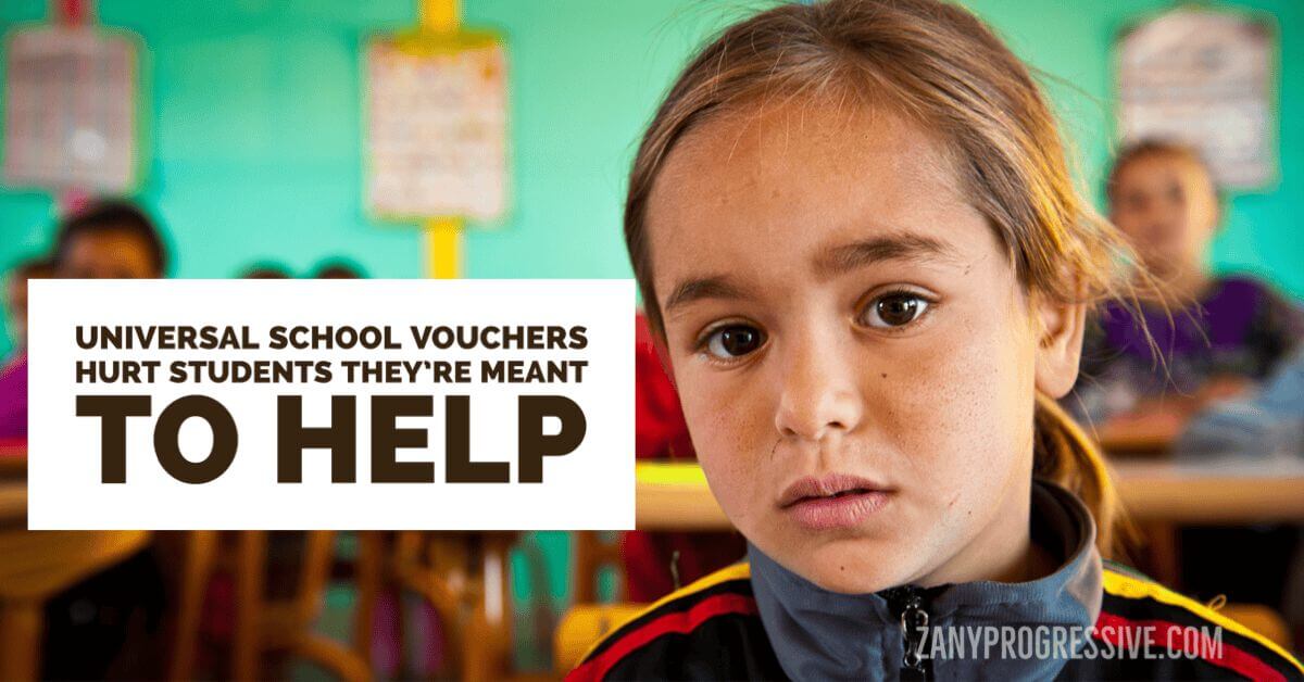 Elementary school students universal school vouchers graphic