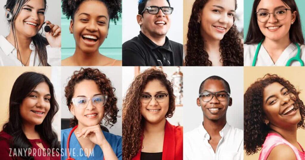 Collage of latino voters