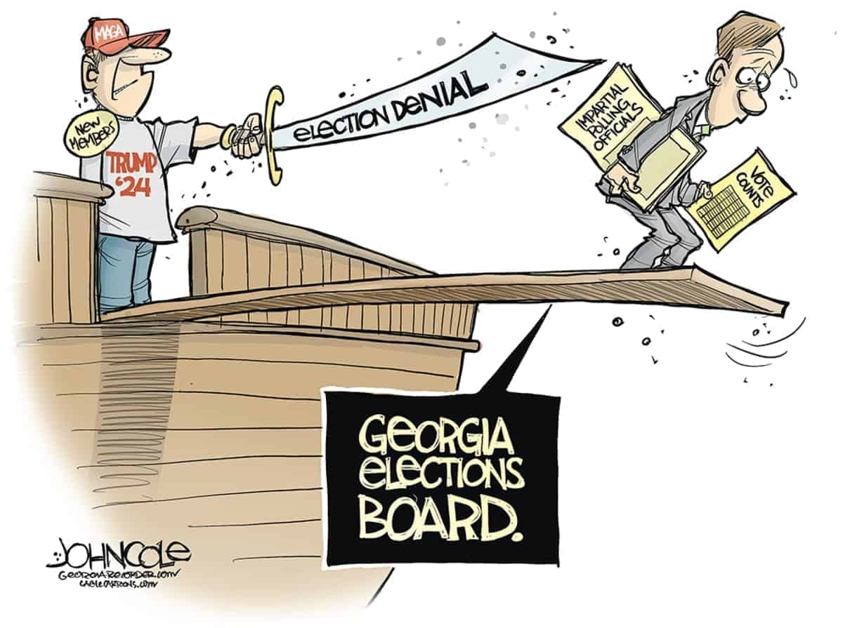 John cole political cartoon election piracy