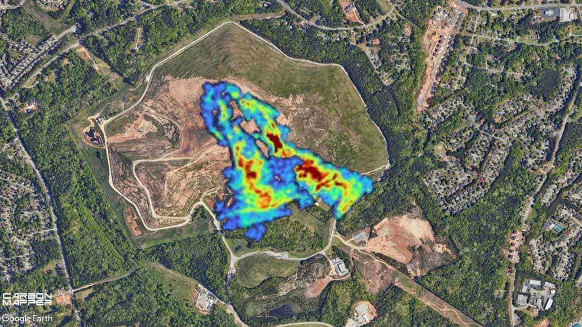 Methane gas detections by satellites