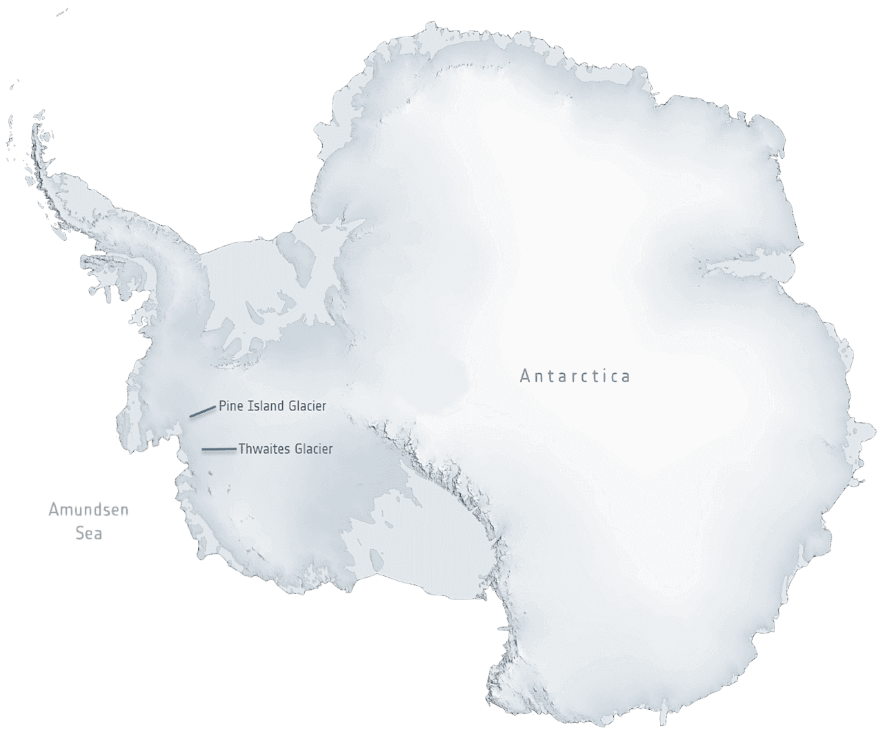 Antarctic glacial map by the european space agency