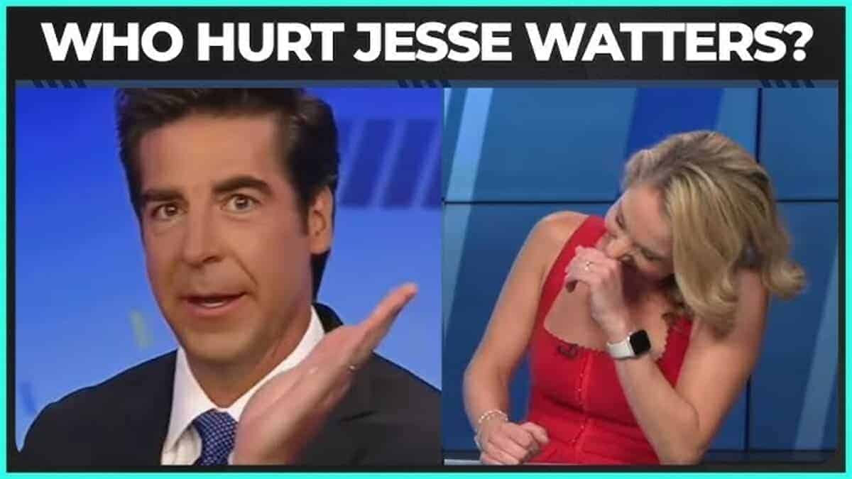 Jesse watters and ana kasparian laughing at him