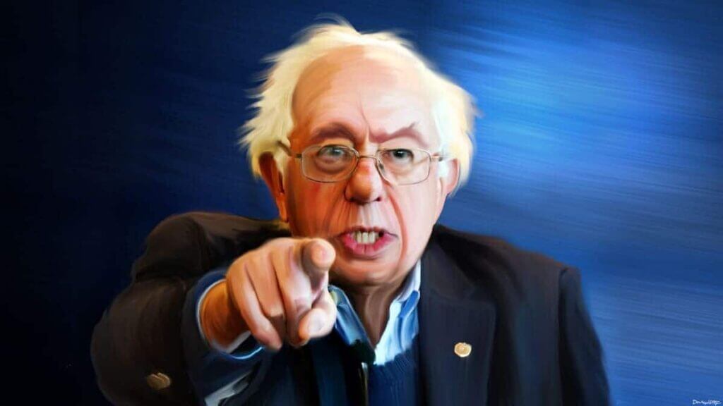 Painting of bernie sanders
