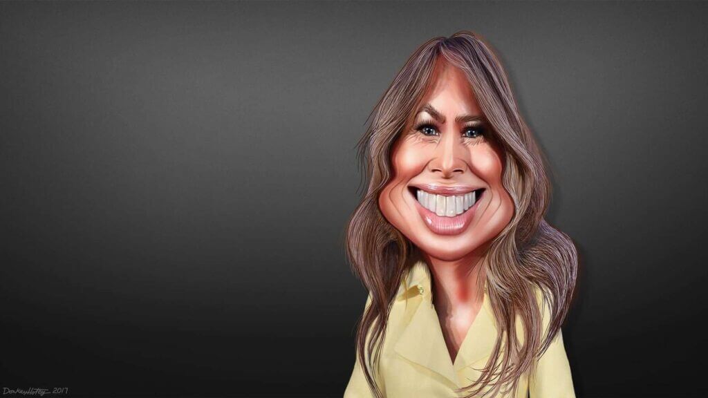 Caricature of melania trump