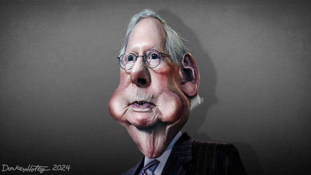 Mental competency test needed caricature of mitch mcconnell