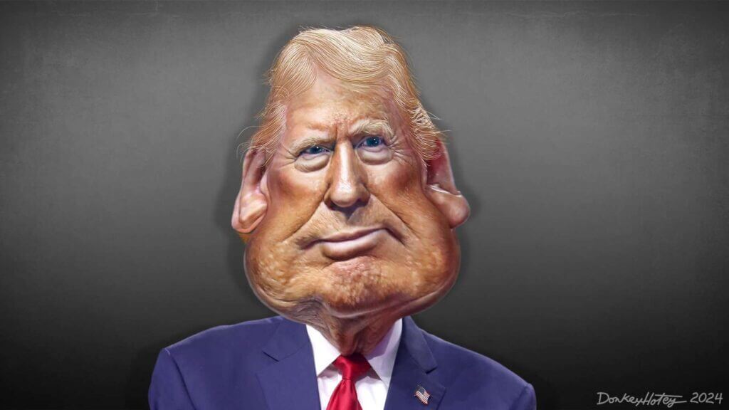 Caricature of donald trump