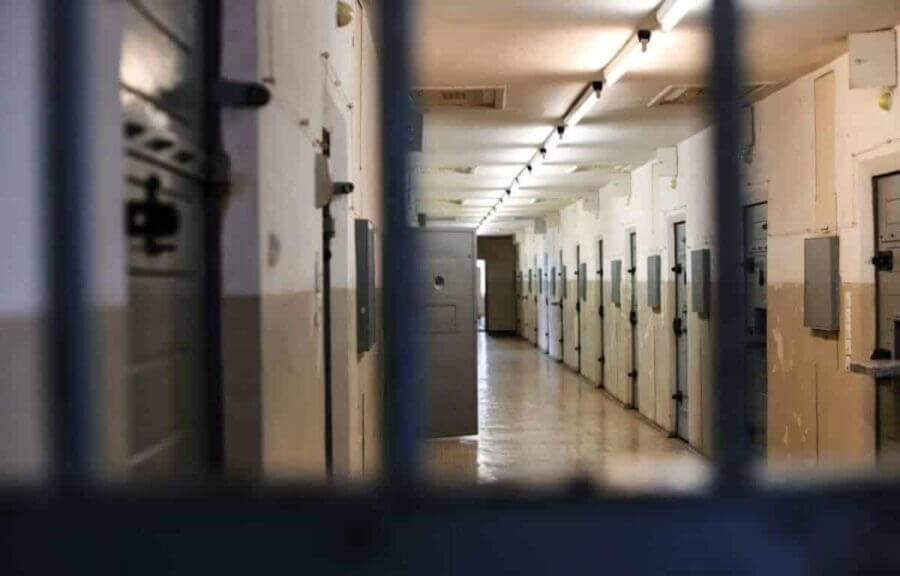 A prison cell block