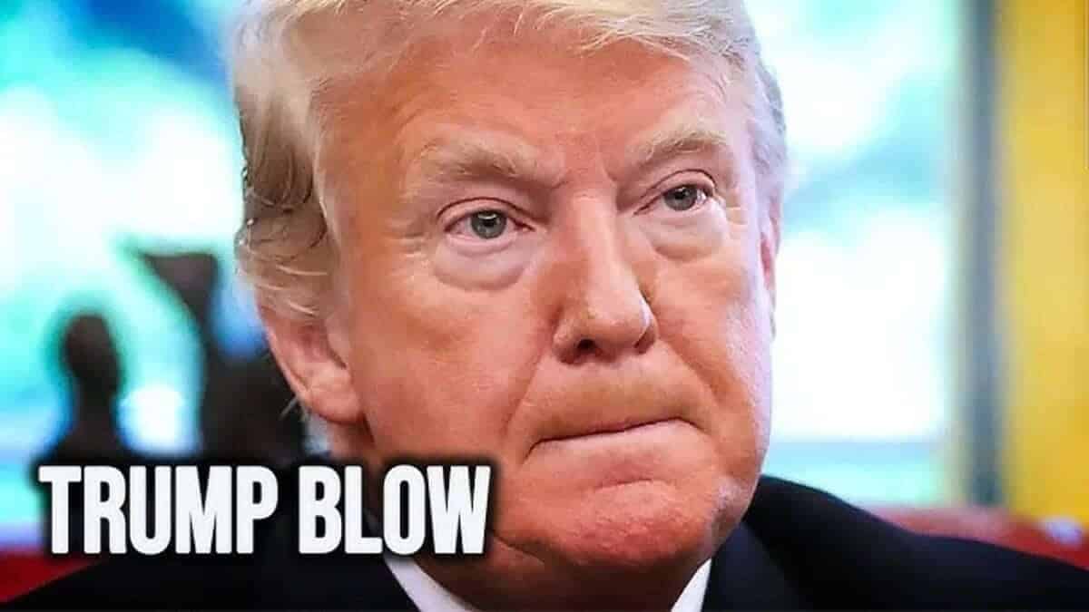 Closeup of donald trump’s face with a frustrated look on his face