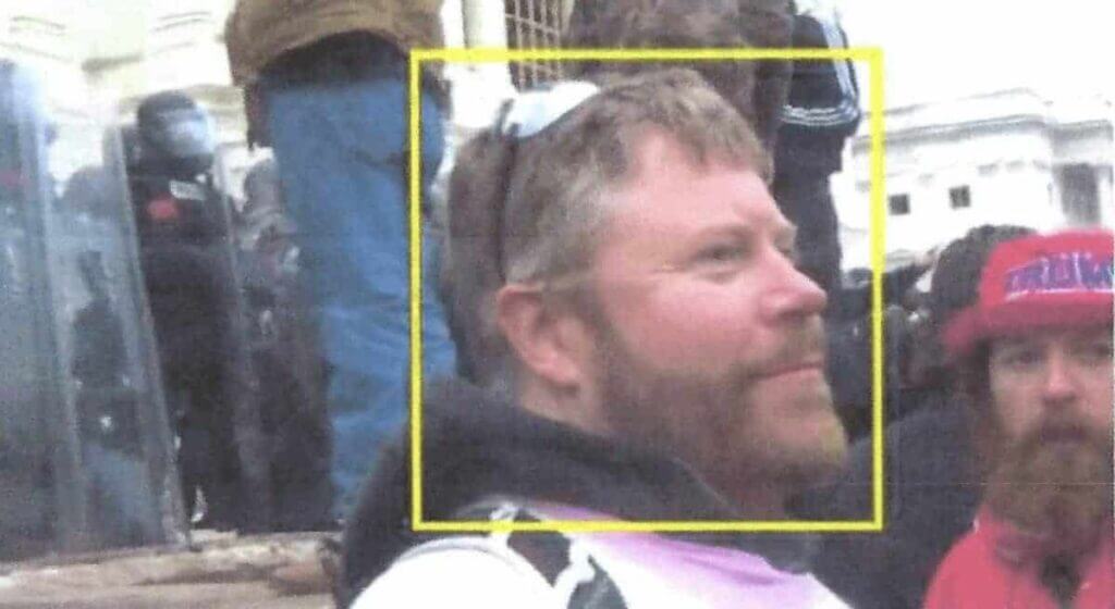 Eric lee peterson, of kansas city, missouri, pleaded guilty to knowingly and unlawfully entering the u. S. Capitol on jan. 6, 2021. In this department of justice photo, he is shown during the u. S. Capitol attack