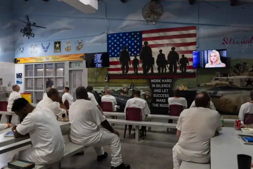 2024 in photos men incarcerated at the bartlett innovation unit sit in a dormitory-style room on nov. 21, 2024.