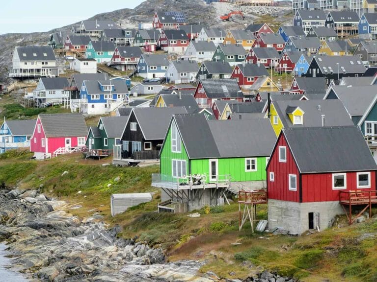 Colorful houses in nuuk greenland