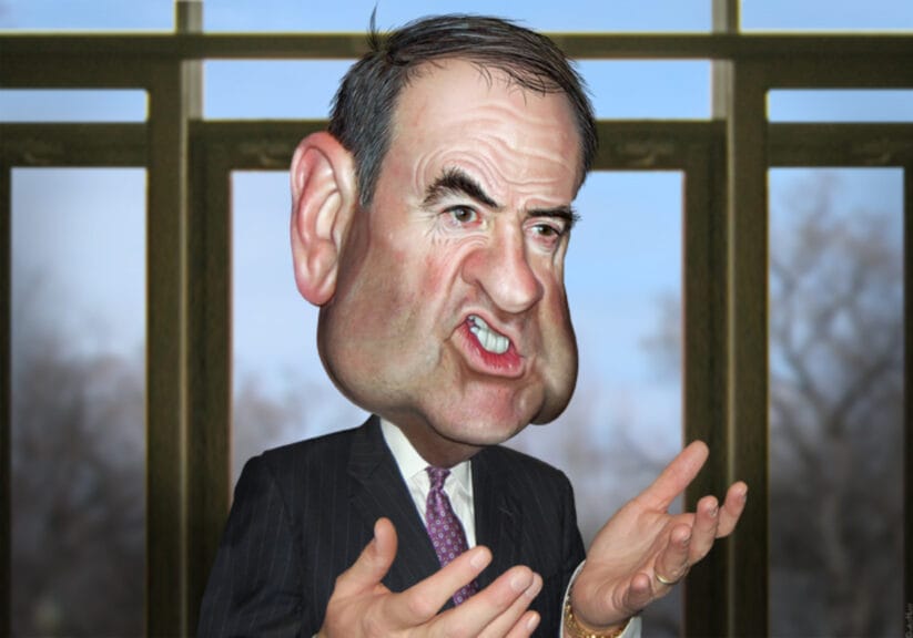 Caricature of mike huckabee