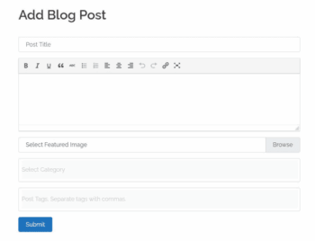 Support faqs member’s add post content submission form