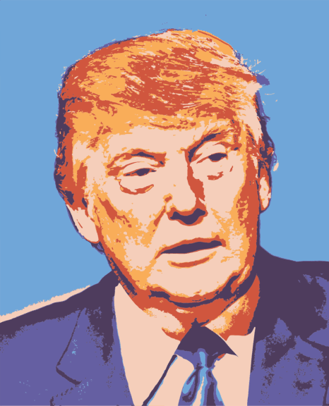 Donald trump illustration. Trump posted