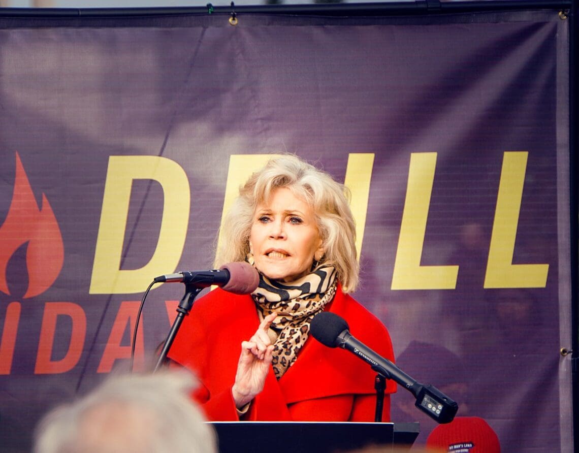 Hollywood Actors Demand Answers From Amazon On Treatment Of Pregnant Workers Jane fonda at an event in dc