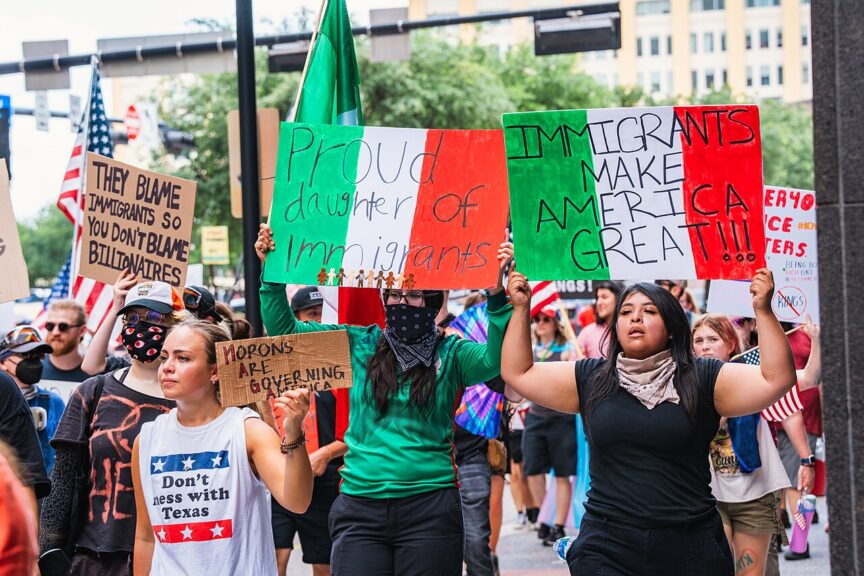 No kings protest in dallas, texas.