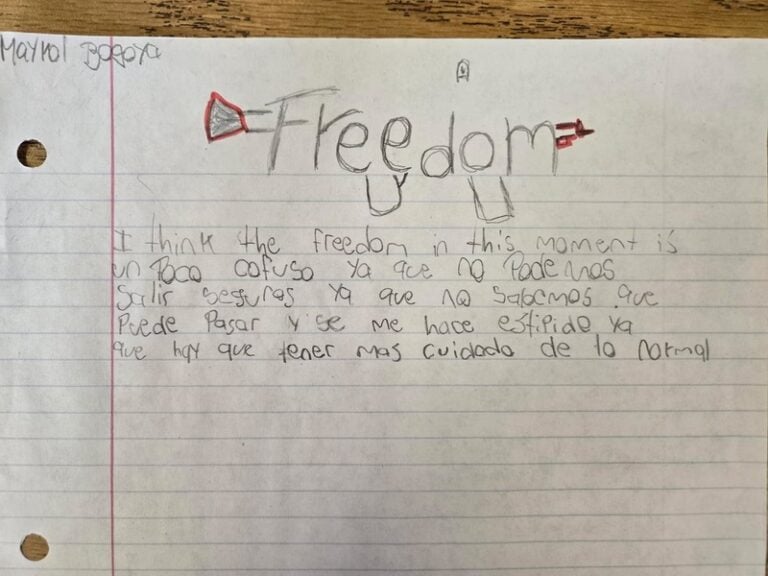 Writing by the detroit teen detained by ice