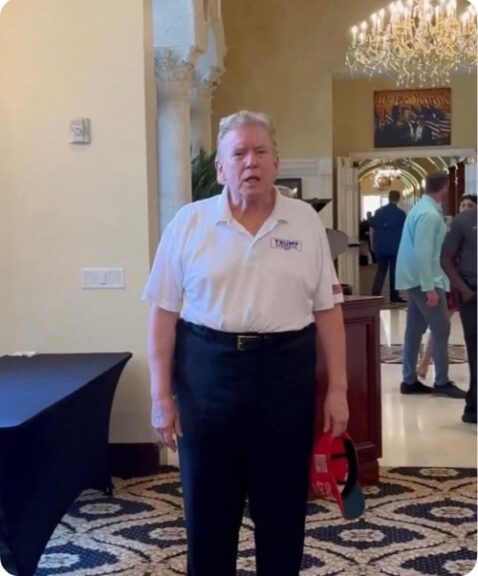Donald trump at mar-a-lago without any makeup on.