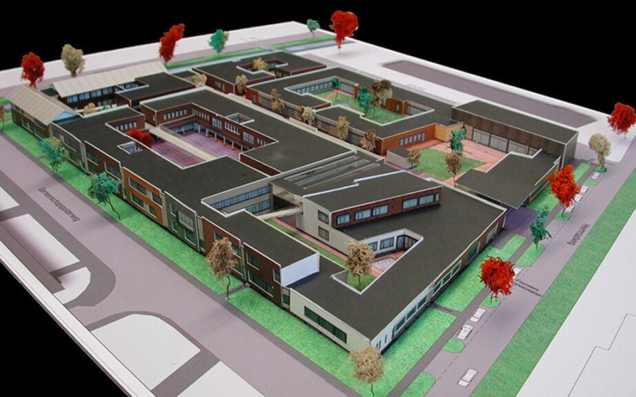 The Dementia Village In The Netherlands Model of the town for dementia patients in the netherlands.