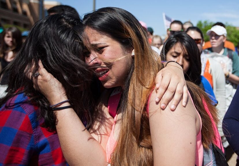 The Deportation Tactics Of 4 U.s. Presidents Hasn'T Really Changed The Undocumented Immigrant Population Undocumented immigrant population was unaffected by obamas deportations. A woman crying on a friend’s shoulder during an obama protest.