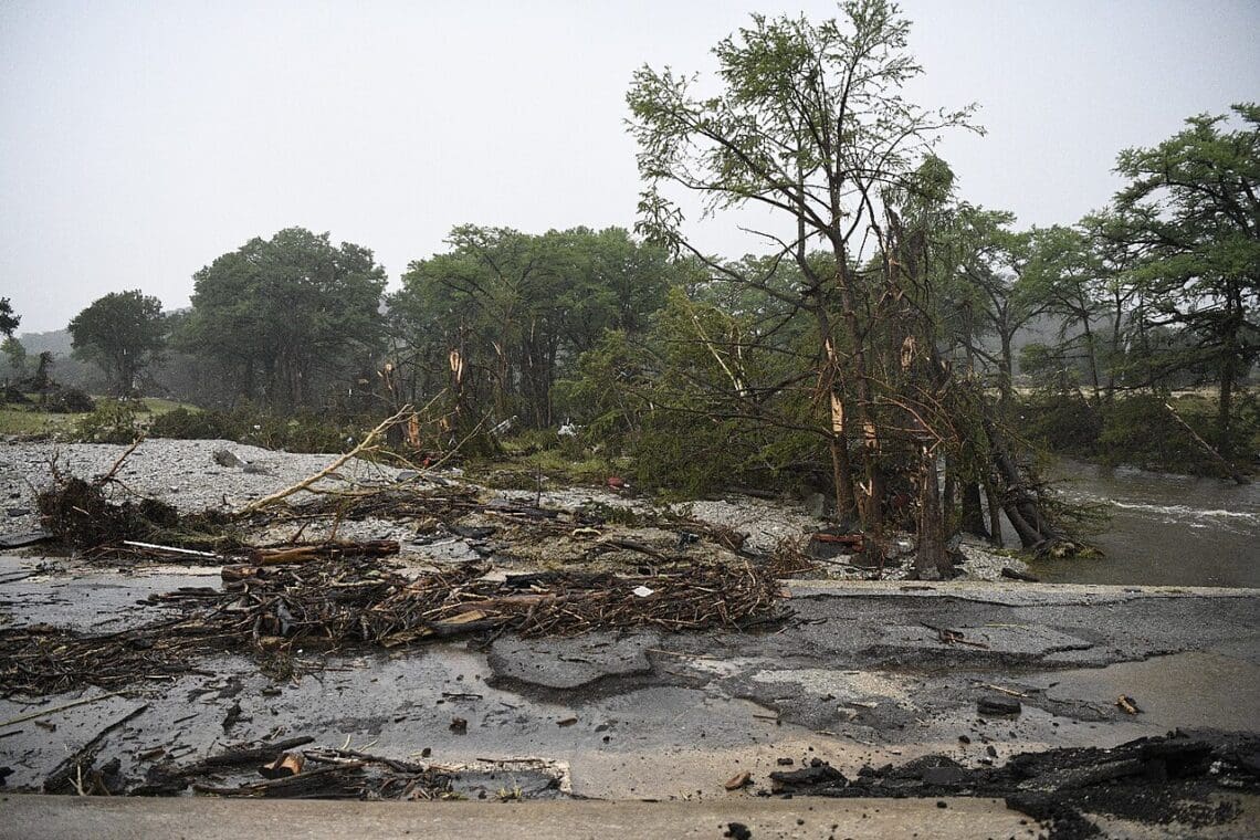 The Texas Flash Floods Are A Preview Of The Chaos To Come Road damaged in catastrophic flooding in central texas on friday, july 4. Raining peaked at 15 inches in some regions.