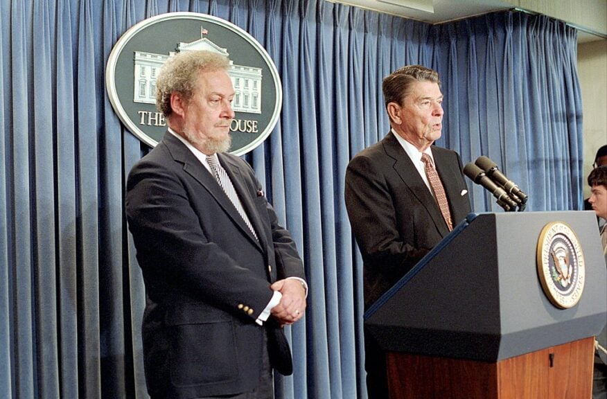 Emil Bove: Evil Clown Like Nominees In Past—With One Key Difference Robert bork with ronald reagan as the president announces his nominatjjn