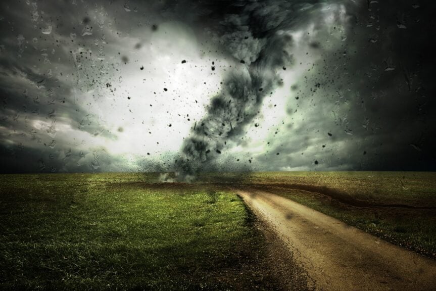The Art Of Nodding While Internally Screaming: Dealing With Climate Change Denialists Climate change denialism leads to extreme weather events like this tornado crossing a rural highway