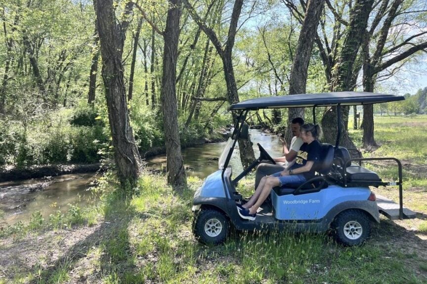 Clearing debris in some areas requires an atv.