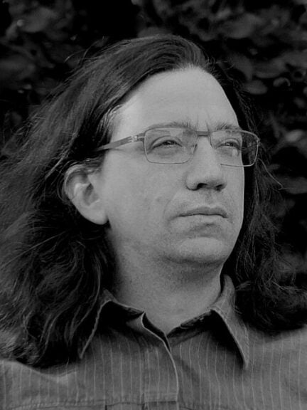 Who is curtis yarvin a black and white portrait